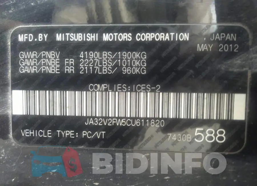JA32V2FW5CU611820 Photo# 9