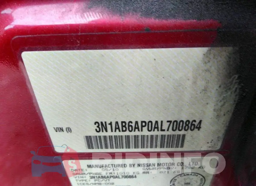 3N1AB6AP0AL700864 Photo# 9