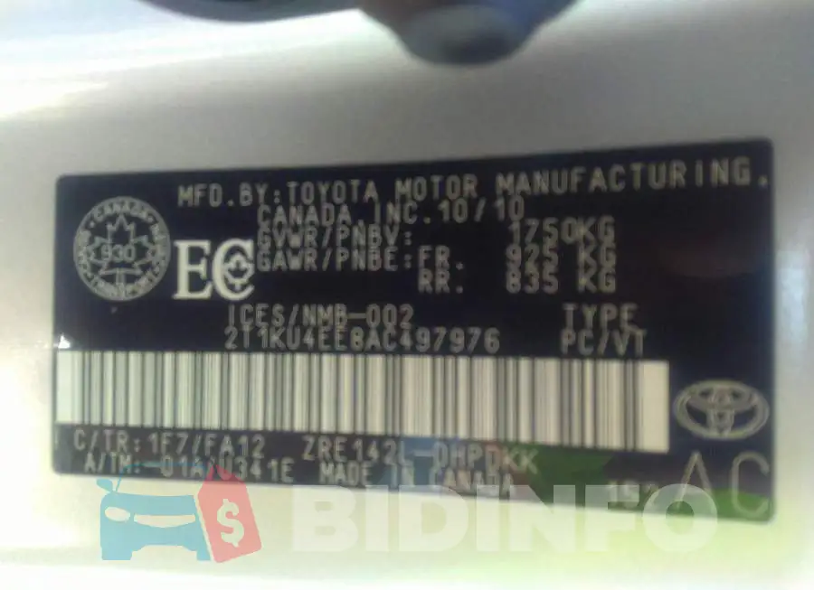2T1KU4EE8AC497976 Photo# 9