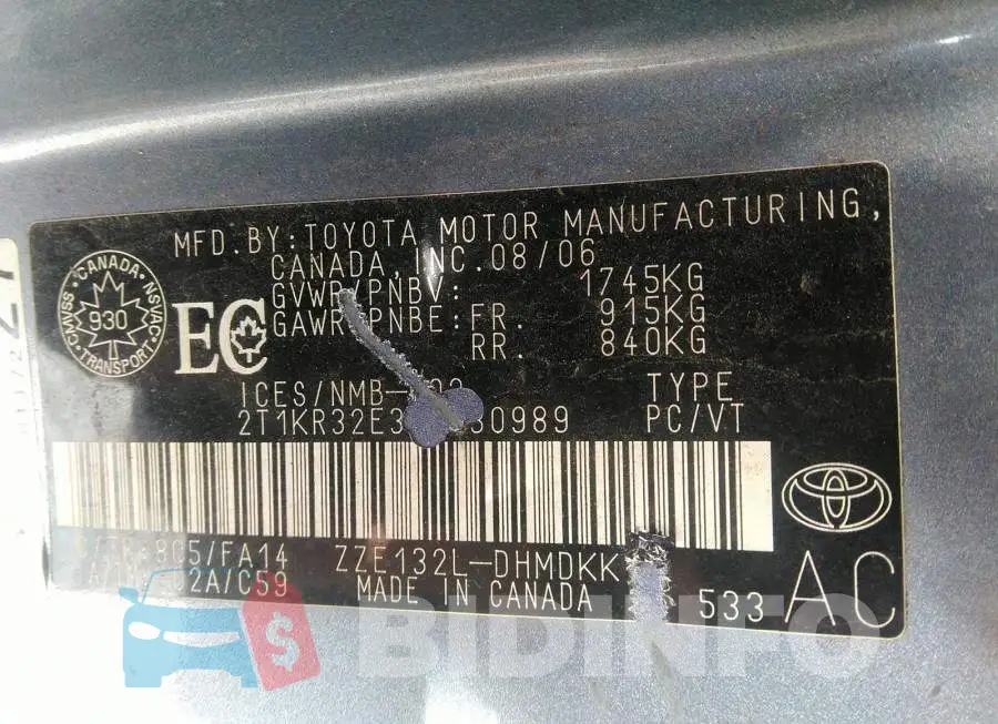 2T1KR32E37C630989 Photo# 9