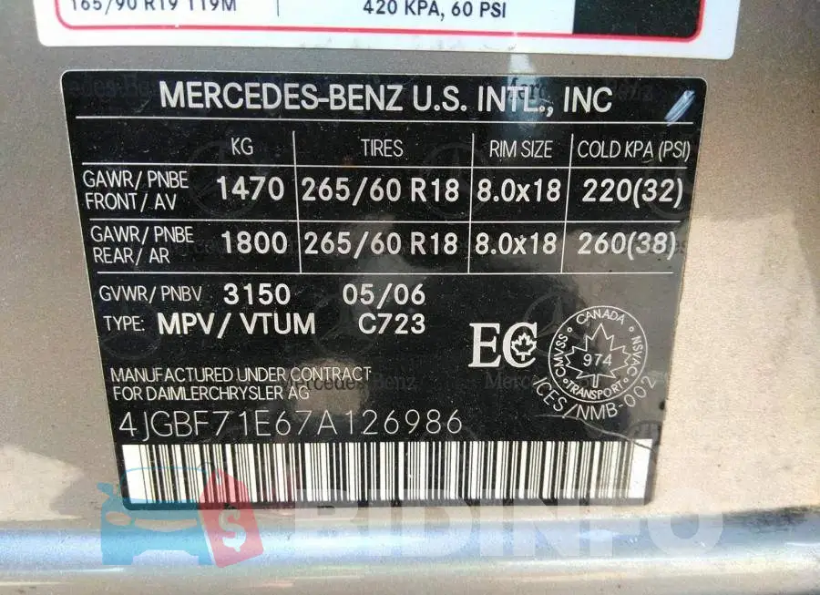 4JGBF71E67A126986 Photo# 9
