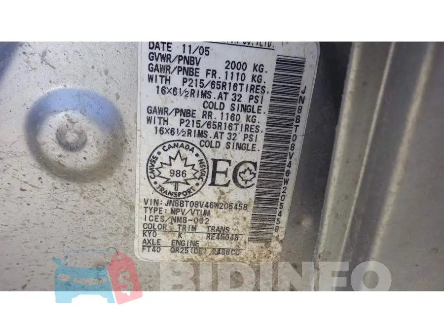 JN8BT08V46W205458 Photo# 6