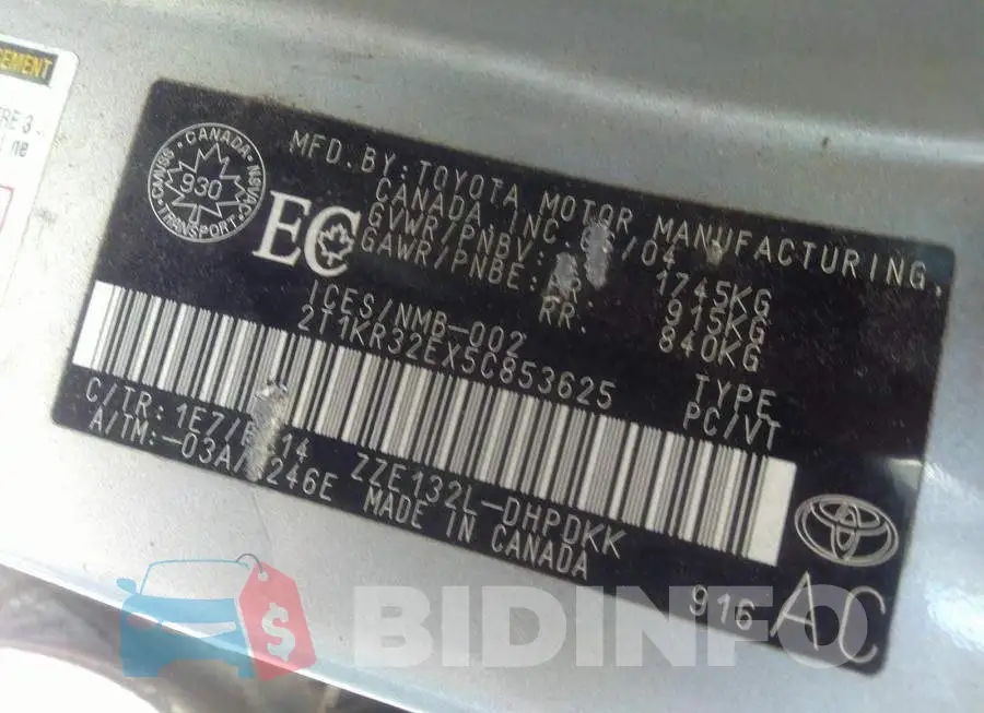 2T1KR32EX5C853625 Photo# 9