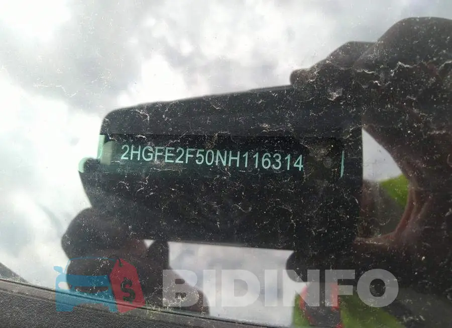 2HGFE2F50NH116314 Photo# 9