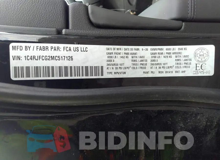 1C4RJFCG2MC517126 Photo# 9