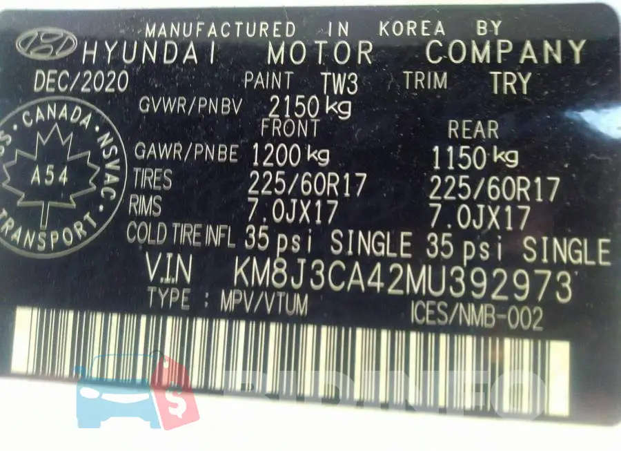 KM8J3CA42MU392973 Photo# 9
