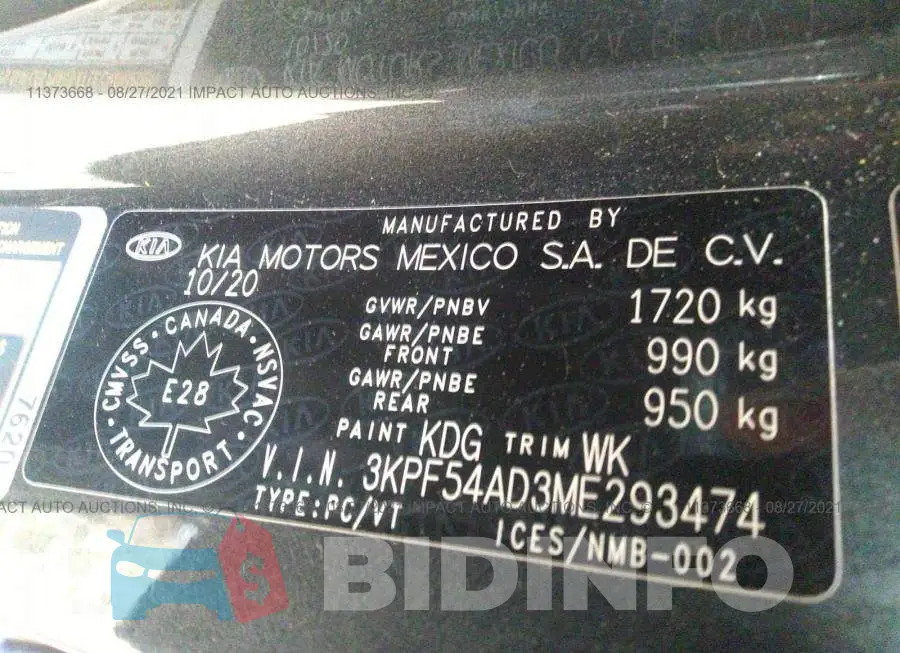 3KPF54AD3ME293474 Photo# 9