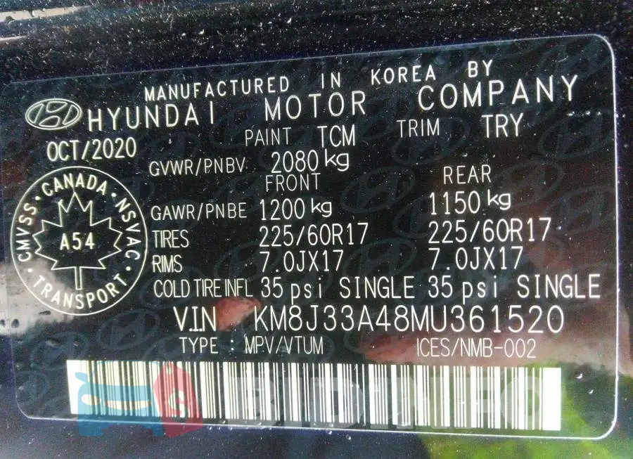 KM8J33A48MU361520 Photo# 9