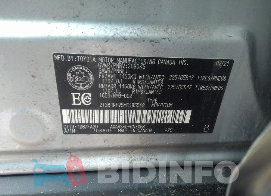 2T3B1RFV5MC185548 Photo# 9