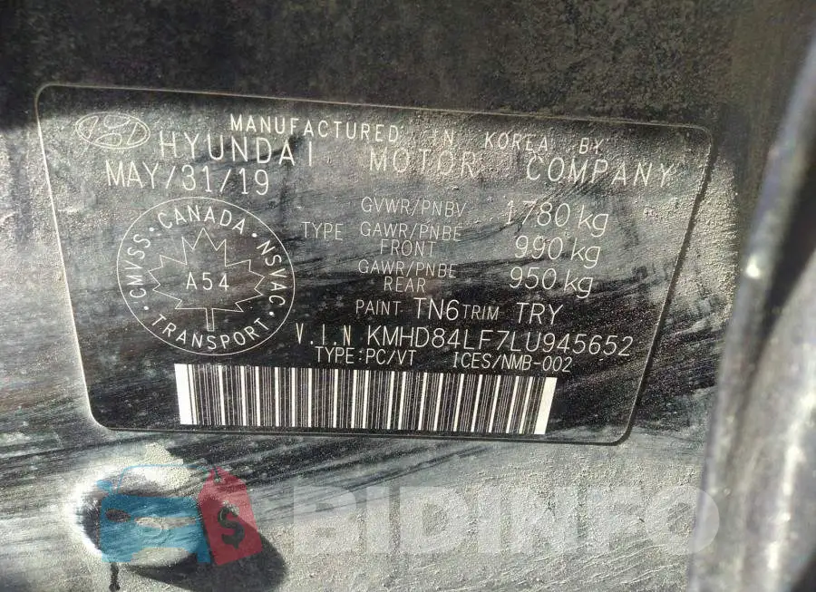 KMHD84LF7LU945652 Photo# 9