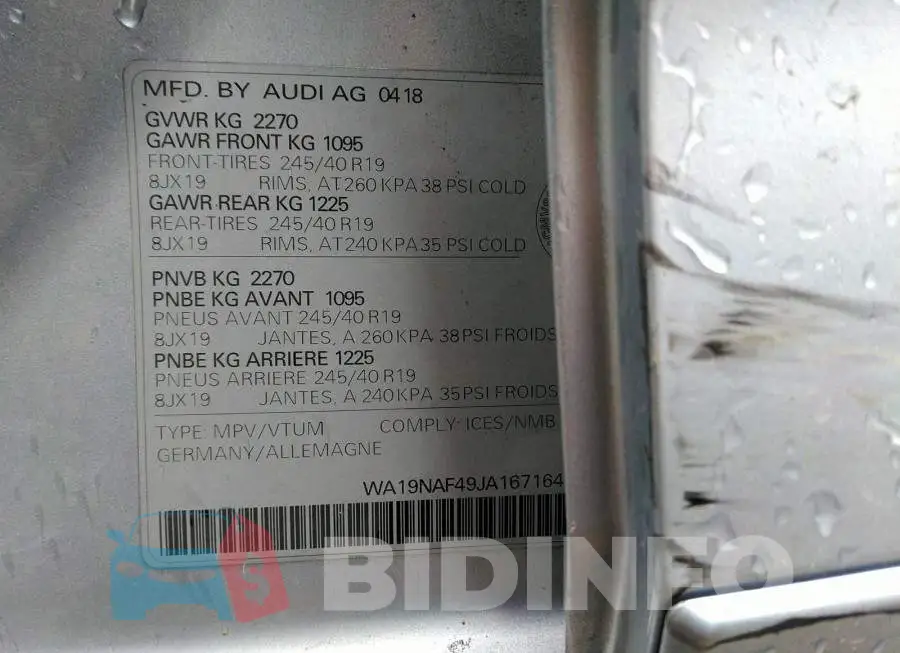 WA19NAF49JA167164 Photo# 9