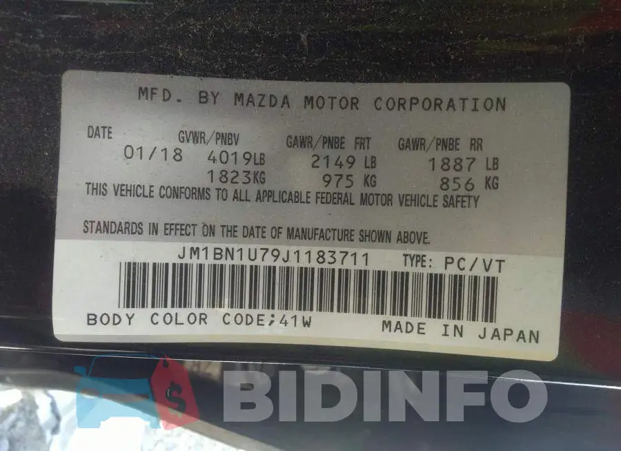 JM1BN1U79J1183711 Photo# 9