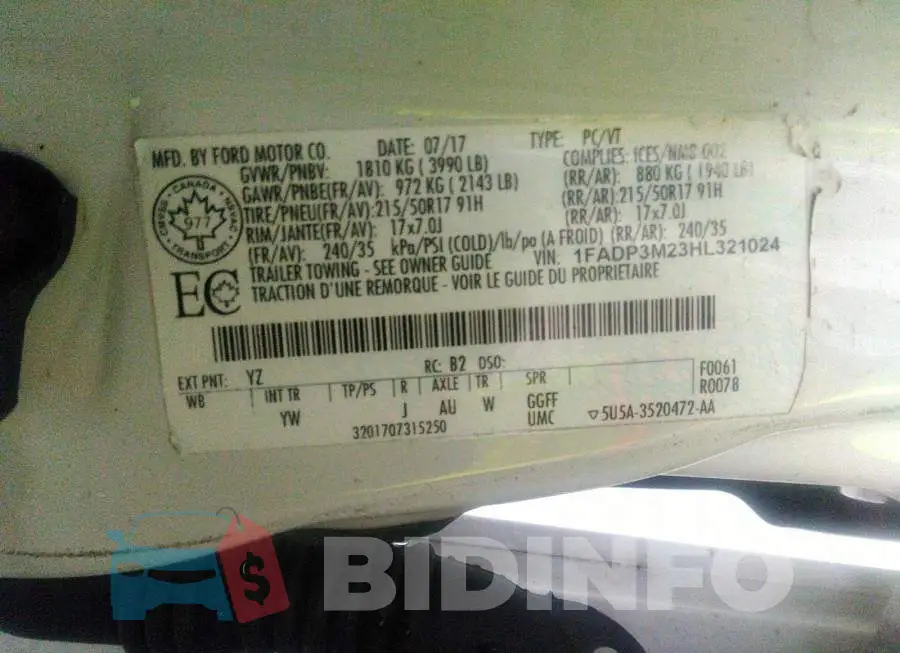 1FADP3M23HL321024 Photo# 9