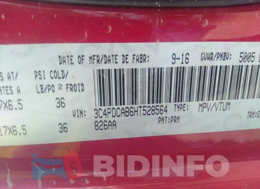 3C4PDCAB6HT528564 Photo# 9