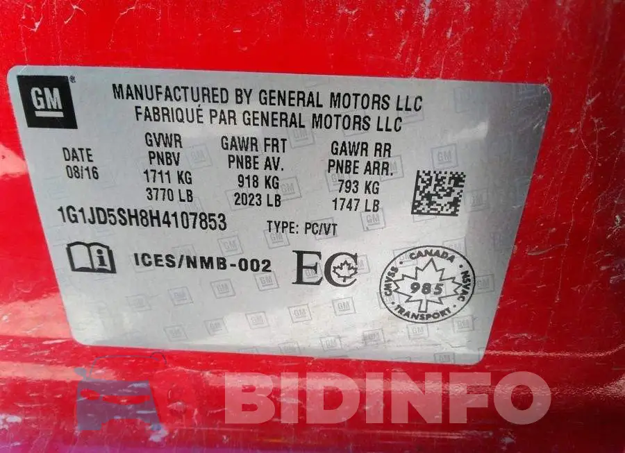 1G1JD5SH8H4107853 Photo# 9