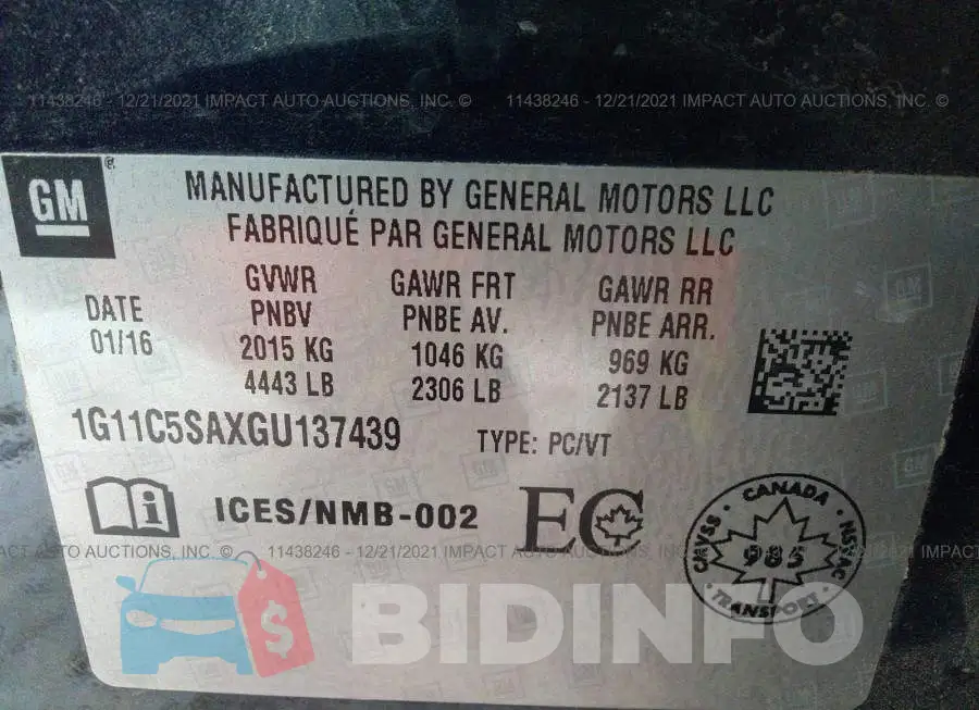 1G11C5SAXGU137439 Photo# 9