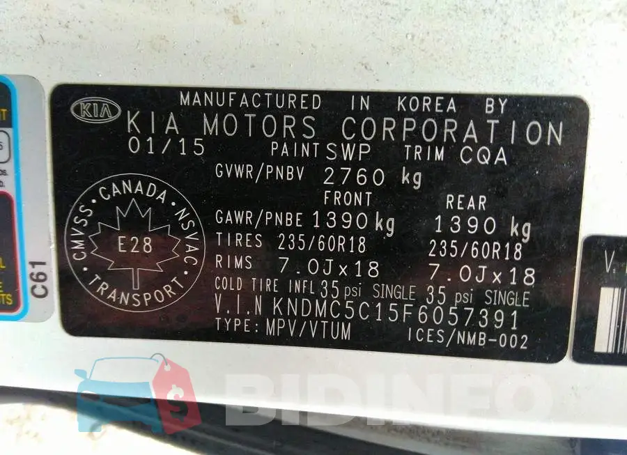KNDMC5C15F6057391 Photo# 9