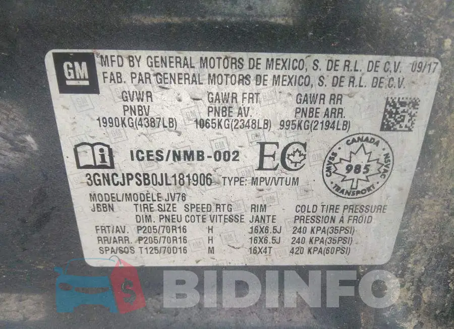 3GNCJPSB0JL181906 Photo# 9