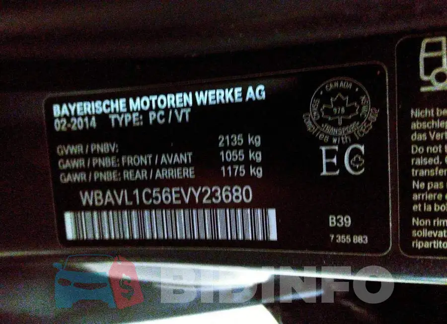 WBAVL1C56EVY23680 Photo# 9