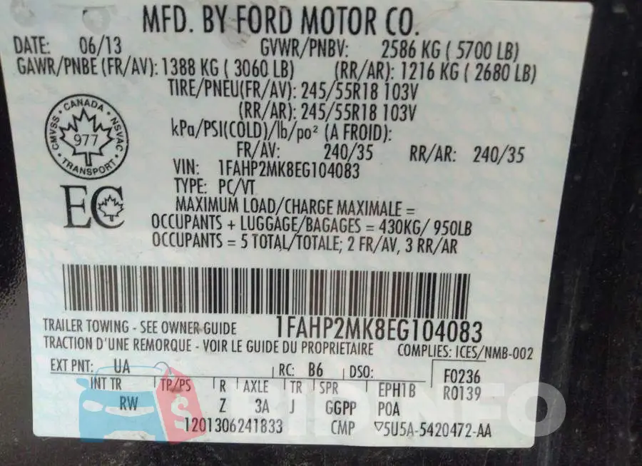 1FAHP2MK8EG104083 Photo# 9