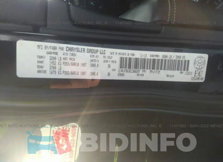 1C4RJFBG3EC366297 Photo# 9