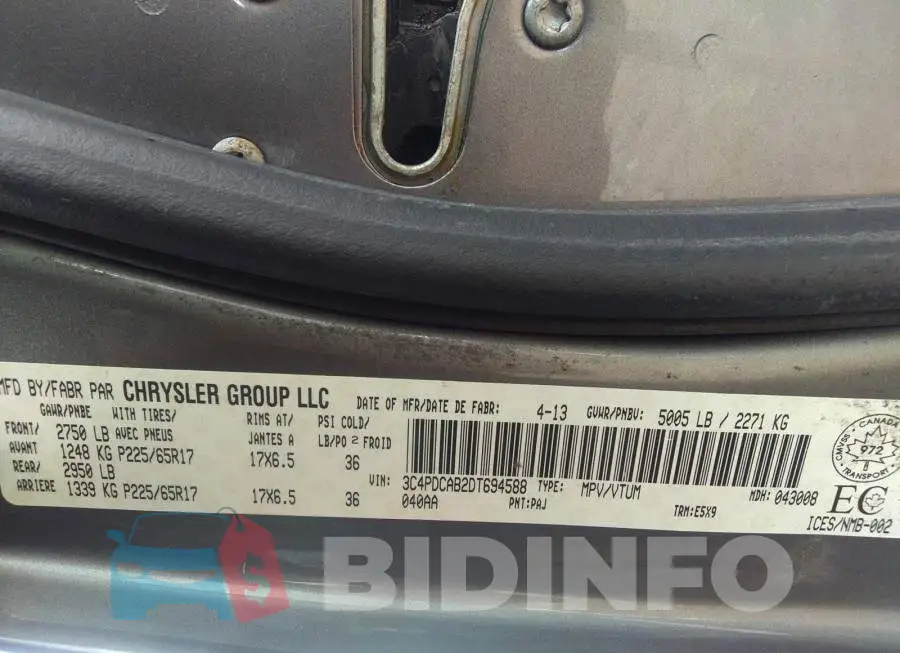 3C4PDCAB2DT694588 Photo# 9
