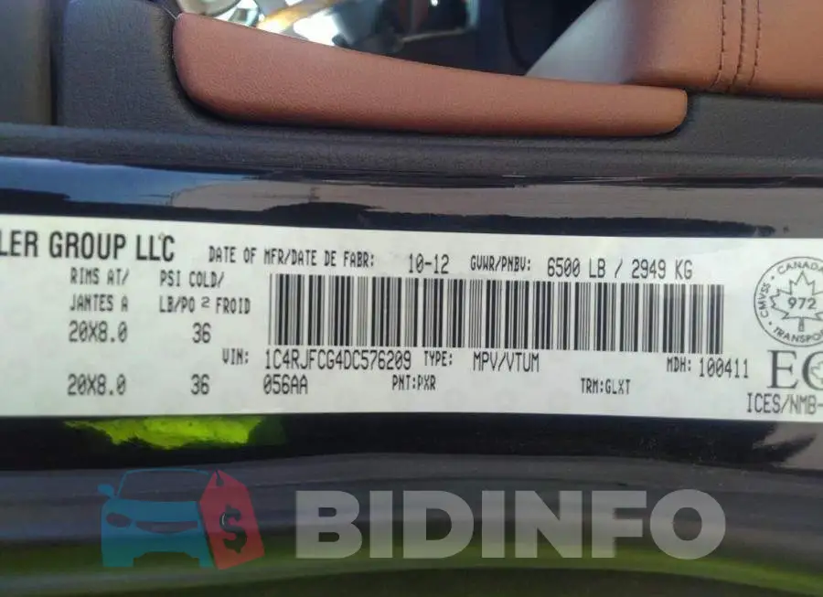 1C4RJFCG4DC576209 Photo# 9