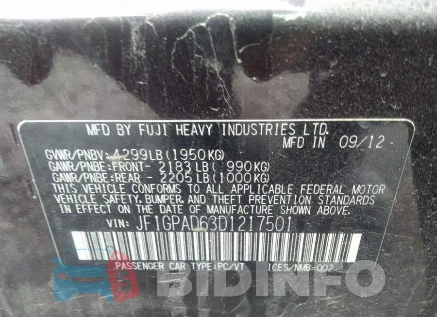 JF1GPAD63D1217501 Photo# 9