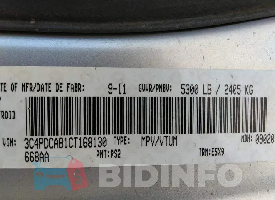 3C4PDCAB1CT168130 Photo# 9