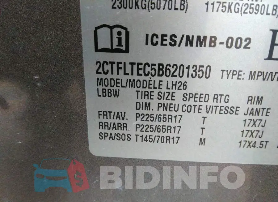 2CTFLTEC5B6201350 Photo# 9