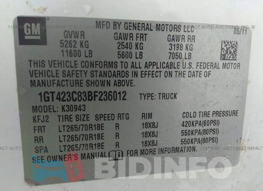 1GT423C83BF236012 Photo# 9