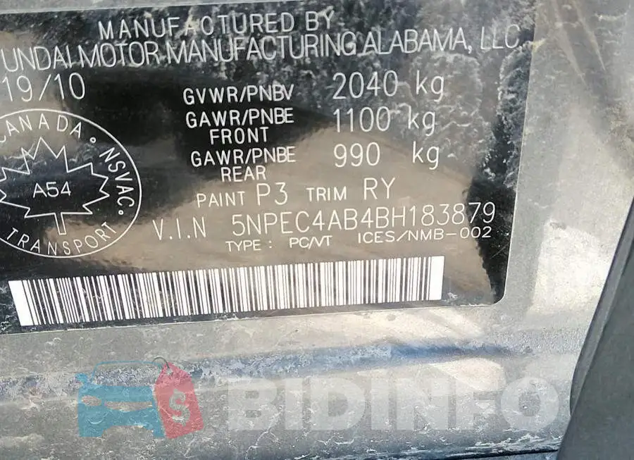 5NPEC4AB4BH183879 Photo# 9