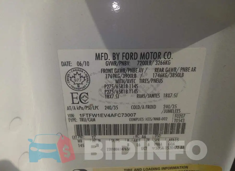 1FTFW1EV4AFC73007 Photo# 9