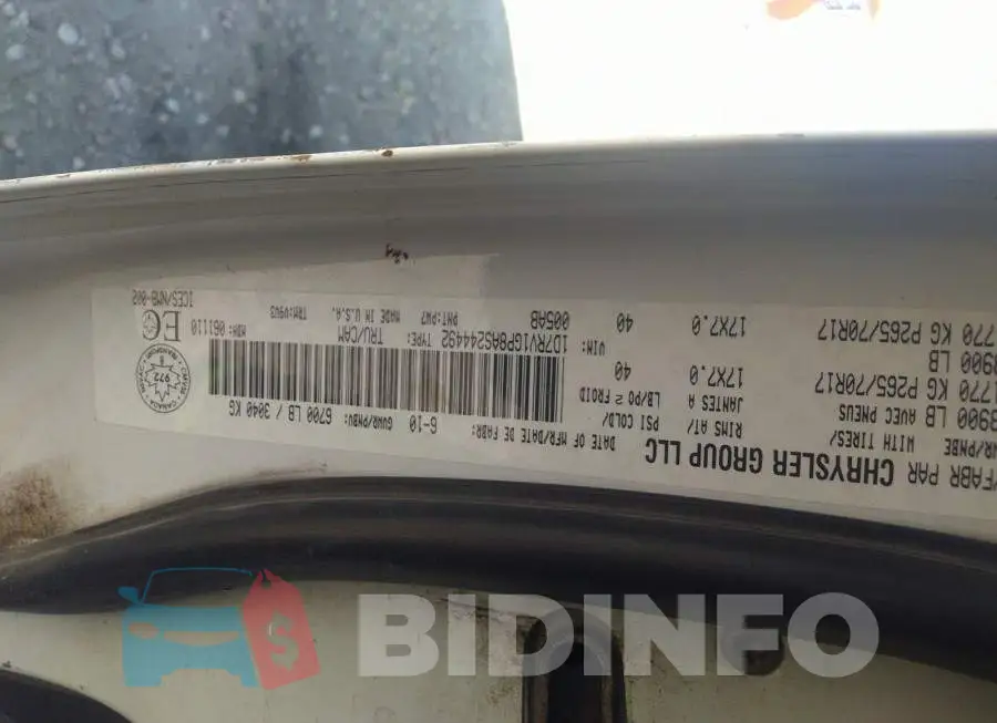 1D7RV1GP8AS244492 Photo# 9