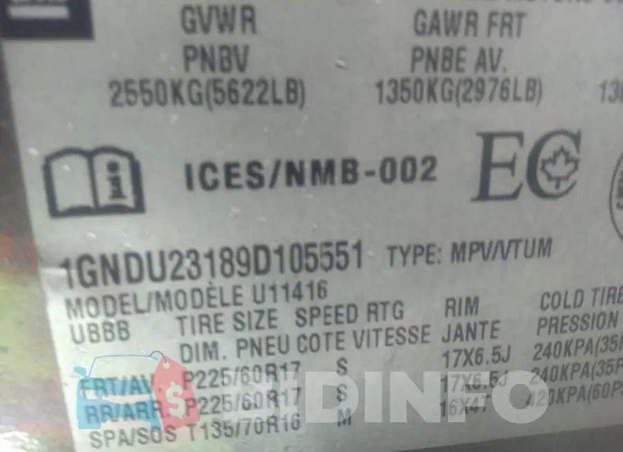 1GNDU23189D105551 Photo# 9