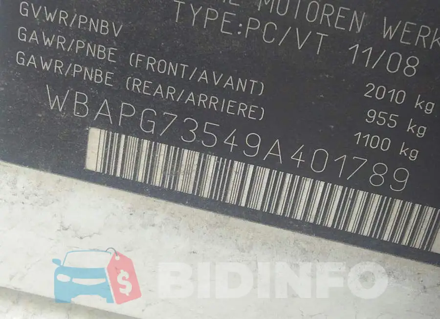 WBAPG73549A401789 Photo# 9