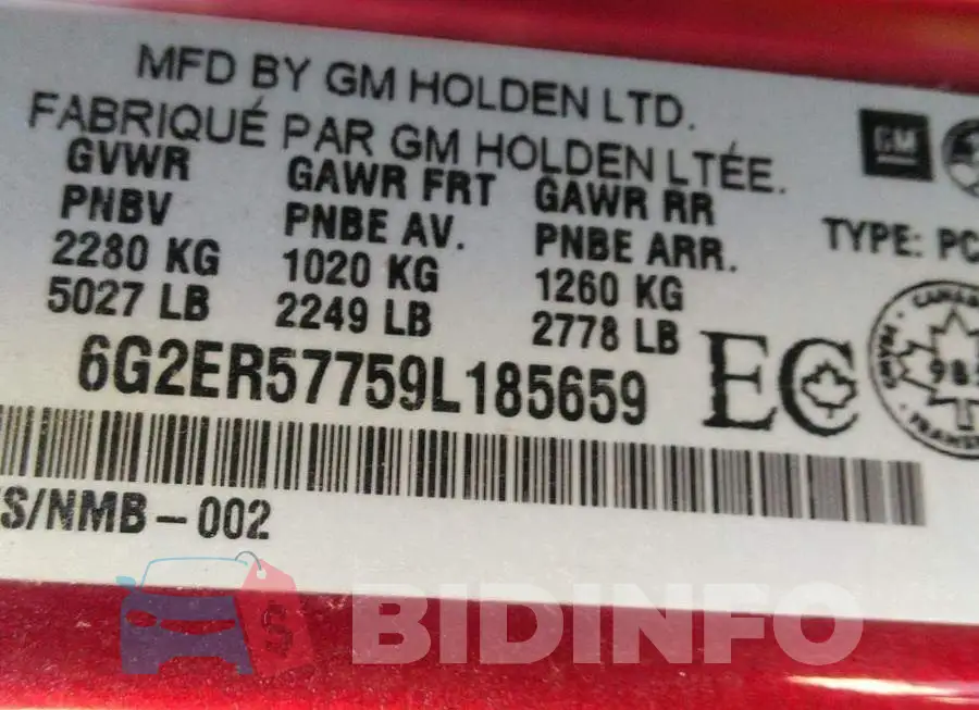 6G2ER57759L185659 Photo# 9