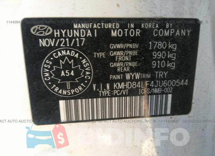 KMHD84LF4JU600544 Photo# 9