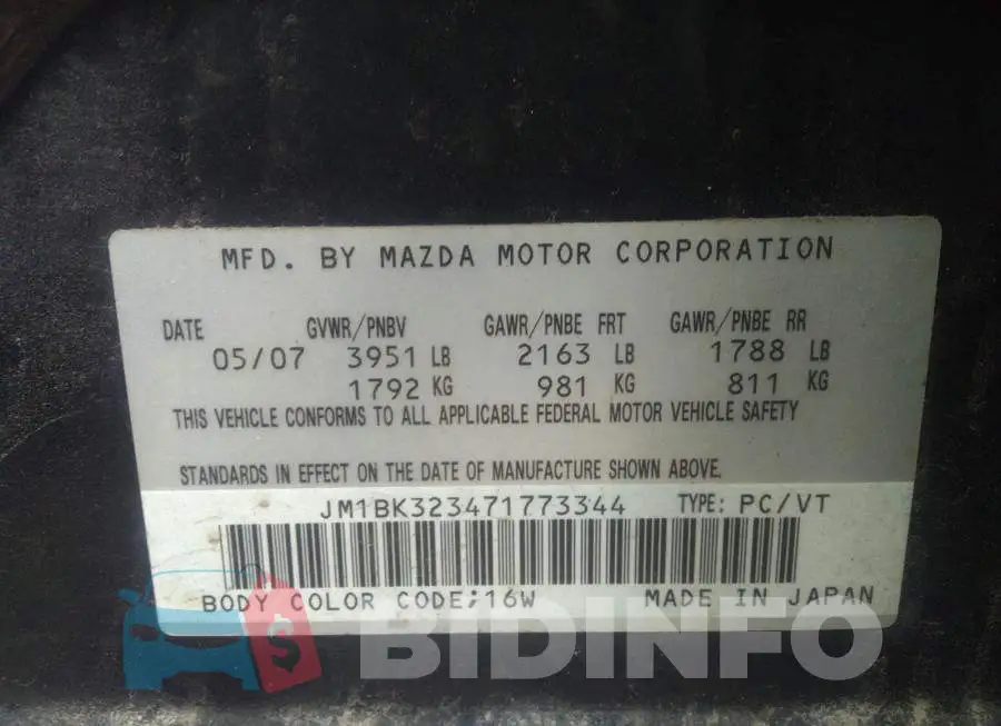 JM1BK323471773344 Photo# 9