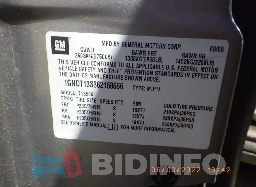 1GNDT13S362168666 Photo# 9