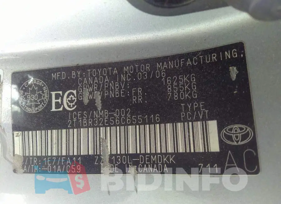 2T1BR32E56C655116 Photo# 9
