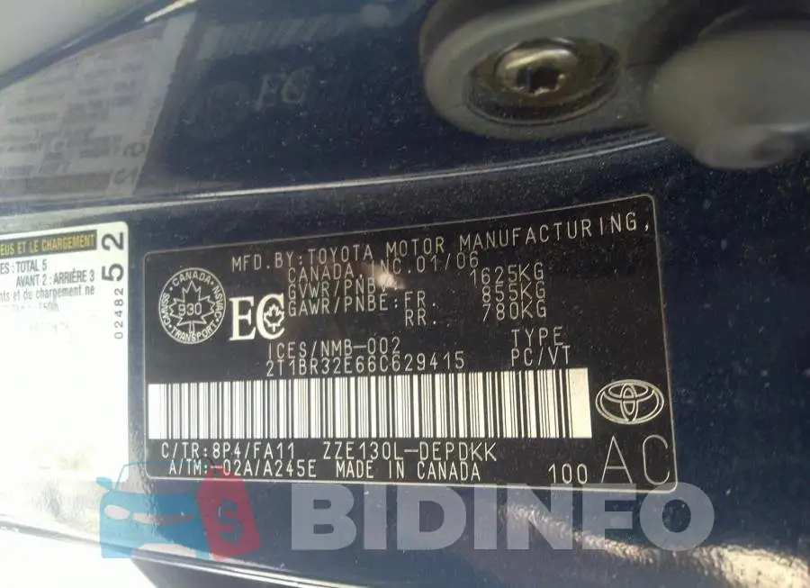 2T1BR32E66C629415 Photo# 9