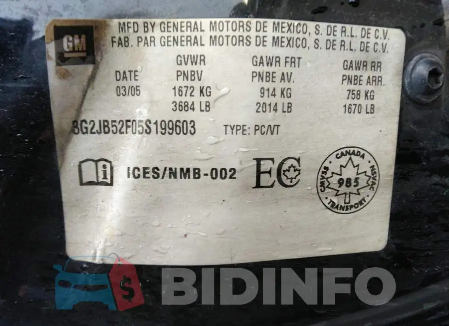 3G2JB52F05S199603 Photo# 9