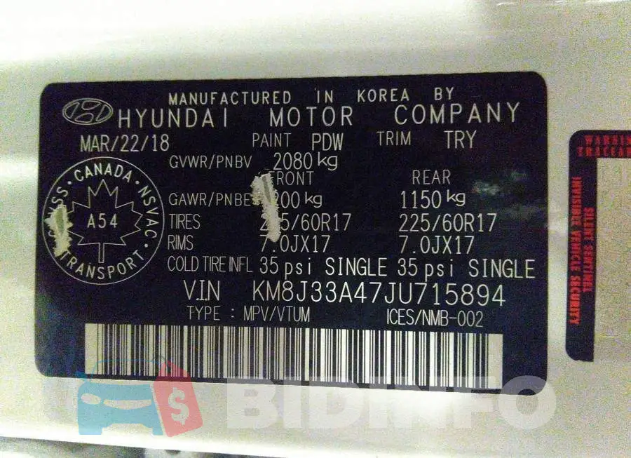 KM8J33A47JU715894 Photo# 9