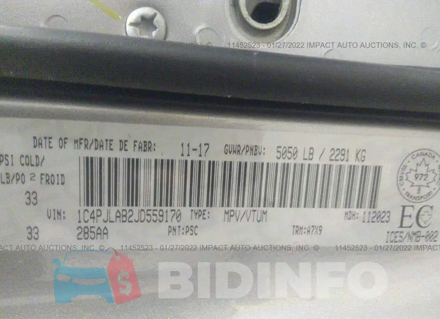 1C4PJLAB2JD559170 Photo# 9