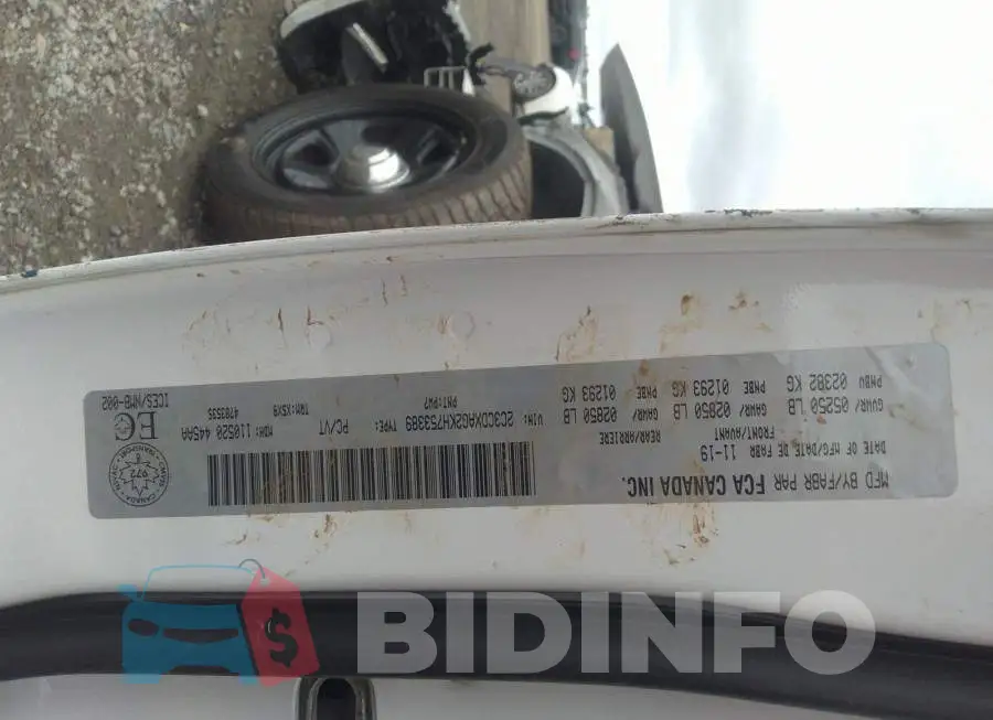 2C3CDXAG2KH753389 Photo# 9