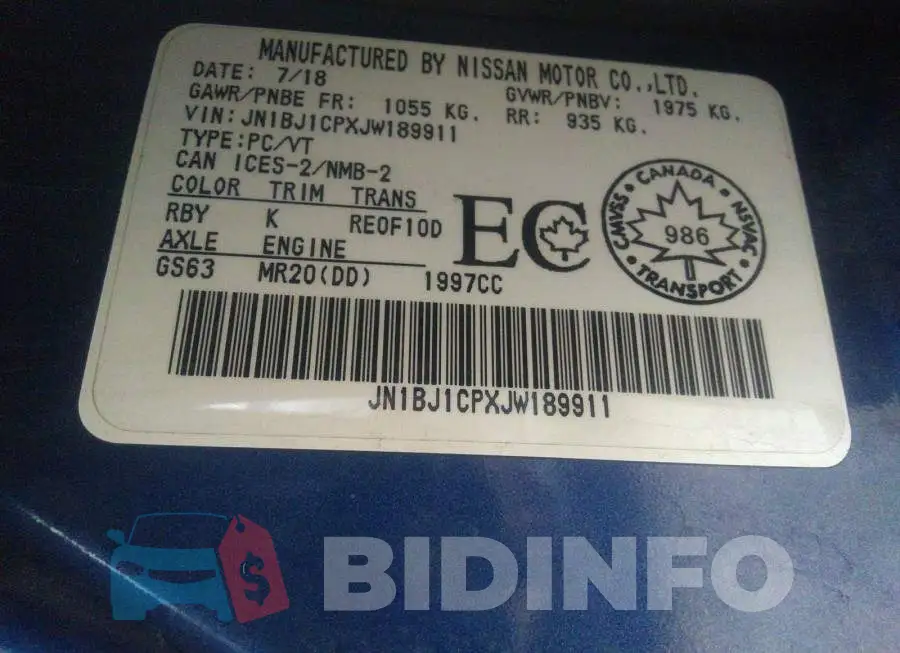 JN1BJ1CPXJW189911 Photo# 9