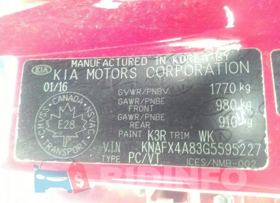 KNAFX4A83G5595227 Photo# 9