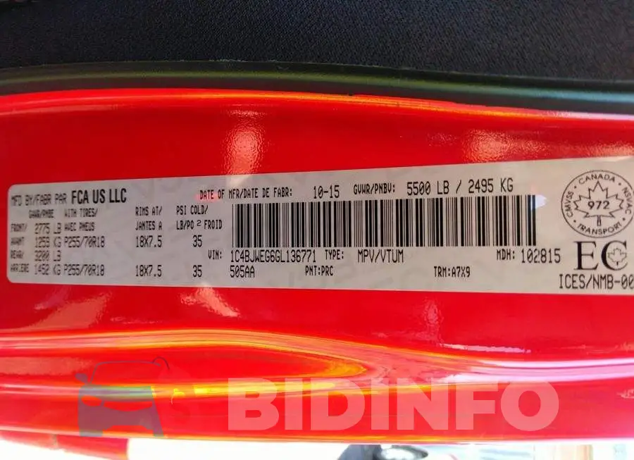 1C4BJWEG6GL136771 Photo# 9