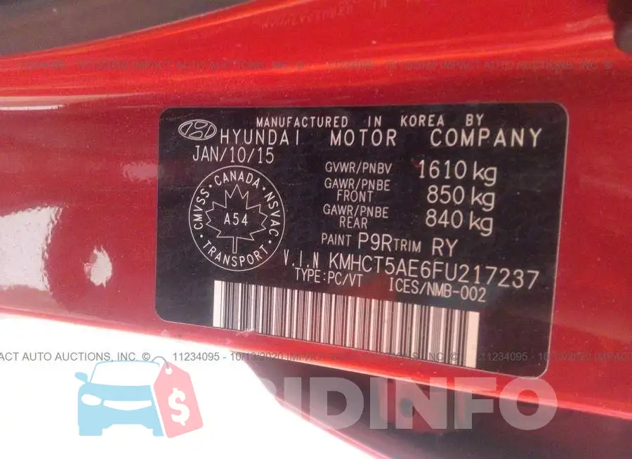 KMHCT5AE6FU217237 Photo# 9